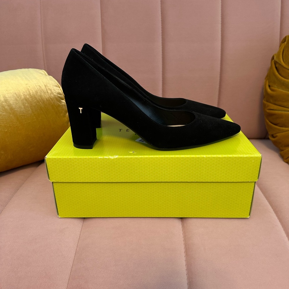 Ted Baker Savana Black Block Heel Size 9